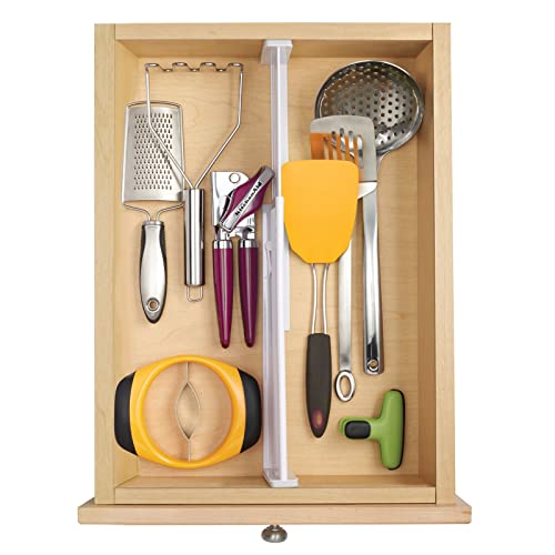 mDesign Adjustable, Expandable Drawer Organizer/Divider with Foam Ends