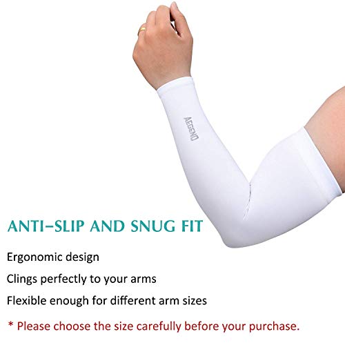 image for Arm Sleeves, Aegend Arm Sleeves UV Protection for Men Women Youth Arm 