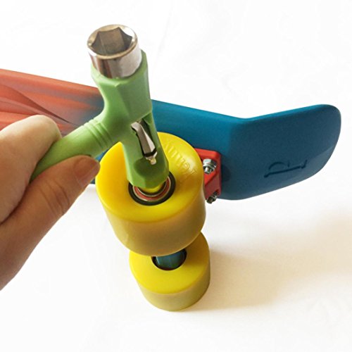 jiayit Virtually Any Skateboard T Shape Tool Adjusting Tool Longboard Multifunctional Wrench Nuts (Ret) - Thumbnail 4