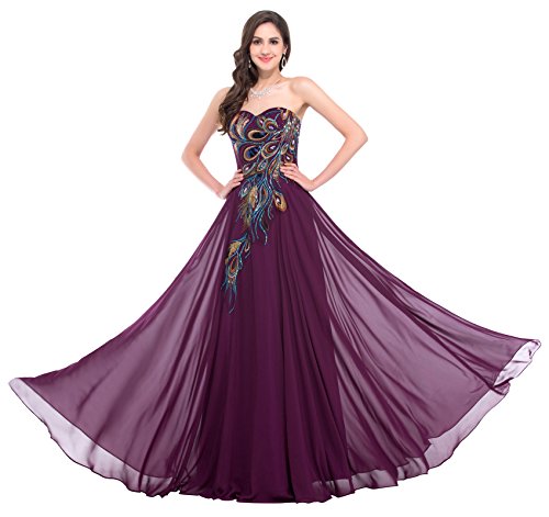 GRACE-KARIN-Donna-Elegante-Vestiti-da-Matrimonio-Abito-in-Chiffon-Lunghi-Vestito-Formale-Sera-da-Cerimonia-Bridesmaids
