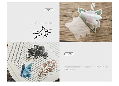 60pcs Scrapbook Stickers, Doraking DIY Decorative Butterfly Stickers for Envelope, Scrapbook, Luggage, Windows, Journals (Butterfly Collection, 60PCS/Pack) - Thumbnail 4