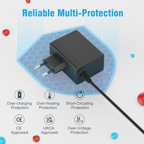 Charger for Nintendo Switch, 45W Power Supply with 1.5M/5FT Cable Quick Charge Compatible with Nintendo Switch Console/Lite/OLED/Deck Dock/Pro Controller, Support TV Mode