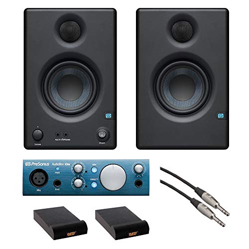 PreSonus Eris E3.5 3.5" 2Way 25W Nearfield Monitors (Pair) with PreSonus AudioBox iOne