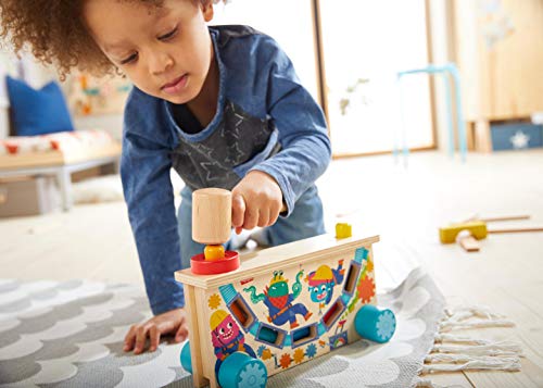 image for HABA Highlights Monster Tap Bench Hammering and Pounding Toy with Colo