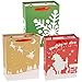 JOYIN 18 PCS Christmas Bags Assorted Sizes Kraft Treat Candy Bags (Small 5.5” Medium 9” Large 13”) for Xmas Party Favors Decoration, Holiday Present Wrapping, Thanksgiving Gift Decor