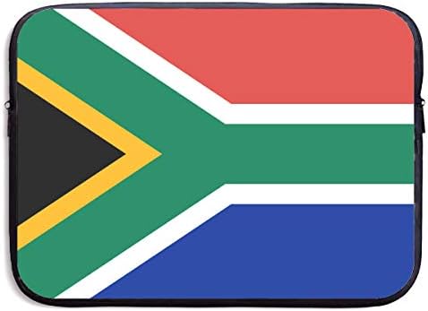 YuanQuann South African Flag 13-15 Inch Laptop Sleeve Bag Portable Dual Zipper Case Cover Pouch Holder Pocket Tablet Bag, Water Resistant, Black