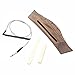 Swhmc Ukulele Piezo Bridge Pickup with Rosewood Saddle and Nut, 4 String Guitar Bridge Replacement Set for Acoustic Electric Installation