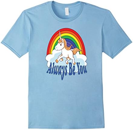 Mens Always Be You Unicorn Premium T-Shirt 2XL Baby Blue