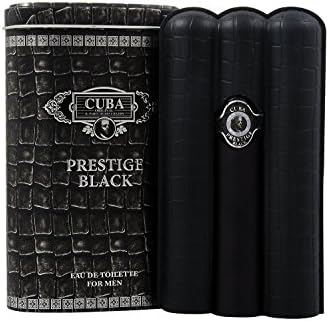 Cuba prestige black 2 pcs. gift set [3.4 Fl. Oz. Eau De Toilette Spray + 35ml edt spray]Men