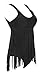 MiYang Women's Plus Size Tassel One Piece Swimwear Black 2X/Tag 5XL