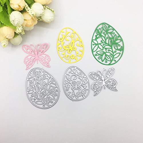 MEIYIN Easter-Egg DIY Mteal Cutting Dies Stamp Embossing Dies for Card Making Scrapbooking Templates