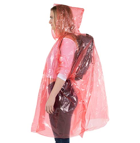 image for Wealers Poncho One Size Fit All with Hood 10 pieces in display box, 5 