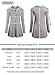 Ouncuty Women Tunic Tops, Fall Clothes Women Formal Wear Flowy Tops Fashion A Line Tops to Wear with Leggings 90s Tunic Grey Blouses for Women Long Sleeves Gray L