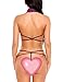 Avidlove Women Deep V Halter Lingerie Teddy One Piece Bodysuit Lace Babydoll Purple L