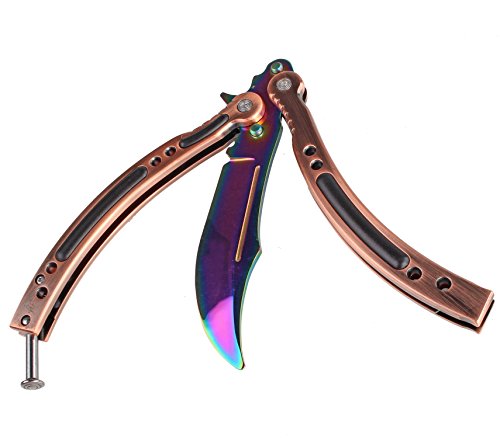 Butterfly knife with unsharpened blade - butterfly in knife train…