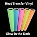 HOHO 5Colors Pack of Glow in the Dark Heat Transfer Press Vinyl HTV Iron-on Paper 20