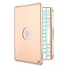 iPad Air 2 Keyboard Case, iEGrow F8S+ Slim Bluetooth Clamshell Keyboard Case with 7 Colors LED Backlit for iPad Air 2 Model A1566/A1567(Gold)