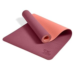 Yogibato Yoga Mat TPE – anti-slip gymnastiekmat Sport Mat – mat met draagriem voor gymnastiek Pilates Sport & Fitness…