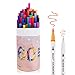 Dual Tip Brush Markers Pen 60 Colors, Fine and Brush Tip Colored Dual Pens for Coloring Books, Drawing, Bullet Journal, Planner, School Art Projects