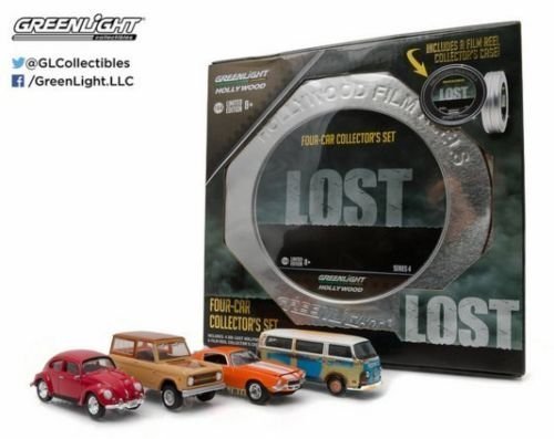 New 1:64 HOLLYWOOD FILM REELS LOST (TV SERIES) FOUR-CAR COLLECTOR'S SET Diecast Model Car By Greenlight Set of 4 Cars
