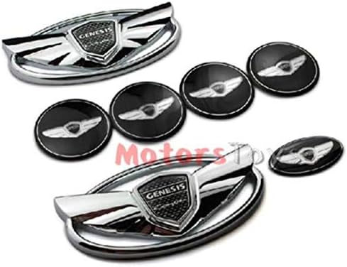 Luck16888 Set 7PC Emblem Badge (Grille Trunk Steering Wheel Rim) Cover Stickers