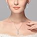 EleQueen 925 Sterling Silver Full Cubic Zirconia Teardrop Bridal Pendant Necklace Dangle Earrings Set Black