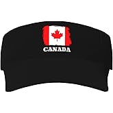 Novelty Canadian Canada Flag Sport Sun Visor Hat Men Women Ball Caps Empty Top Baseball Cap Sun Hats for Golf Walking Black