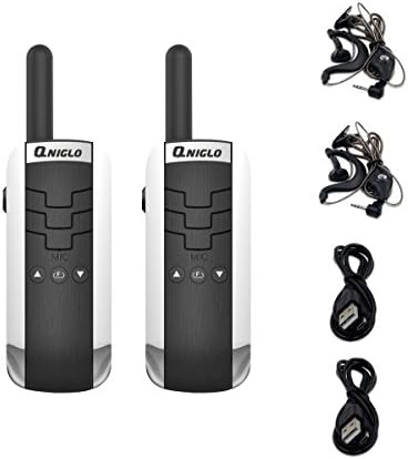 Dreamy Mini Walkie Talkie 16 Channels Long Range 3 Mile Two Way Radio with USB Port Earpieces