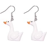 MALOYANVE 3D Funny Earrings for Women Weird Cute lifelike Resin Dangle Drop Earrings Paintings Fashion Creative Simple Birthday Party Jewelry Gifts