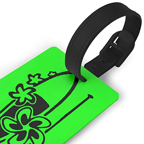 Luggage Tags Holders for Travel Luggage, Luggage Tags for Suitcases, Flowers Paddle Surf Board Plastic Luggage Tags PVC Travel Suitcase Labels ID Tag