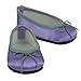 18 Inch Doll Dress Shoes| Purple Shoes, Silver Shoes, 2 Pair Set Fits 18 Inch American Girl Dolls |Dress Satin Slip on Doll Shoes, 1 Lavender 1 Pr. Silver Dressy Doll Shoes