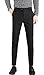 Plaid&Plain Men's Plaid Dress Pants Cropped Pants Men's Slim Dress Pants 1868Black 30