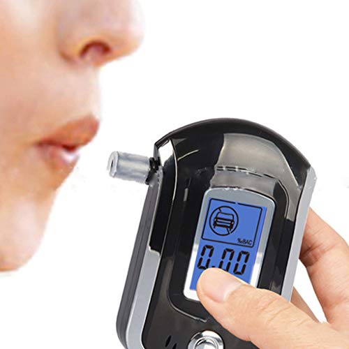 Alcohol Breathalyser Portable Breath Tester Accurate Digital Display LCD Light Convenient Lightweight Portable Design Driving Accessory