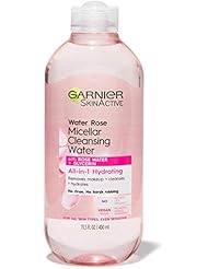 Garnier SkinActive Micellar Cleansing Water with Rose Water and Glycerin, All-in-1 Hydrating, For Normal to Dry Skin, 13.5 Fl Oz