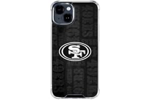 Skinit Clear Phone Case Compatible with iPhone 15 - Officially Licensed NFL San Franciso 49ers Black & White Design