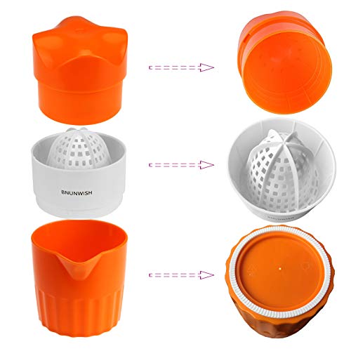 Hand Juicer Citrus Orange Squeezer Manual Lid Rotation Press Reamer for