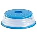 OUCHAN Collapsible Microwave Plate Cover Colander Strainer for Fruit Vegetables,BAP Free and Non-toxic (Blue)