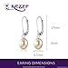 KEZEF Sterling Silver Leverback Pearl Earrings for Women, Handpicked 7-8mm Freshwater Cultured Pink Pearls