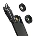iPhone Lens Kit Includes 230° Fisheye Lens, 15X Macro Lens & 0.65X 130° Super Wide Angle Lens Clip on Cell Phone Lens Camera Lens Kits for iPhone 7, 6s,6,5s,S7,S7 Edge, S6,S6 Edge HD Camera Lens Kit