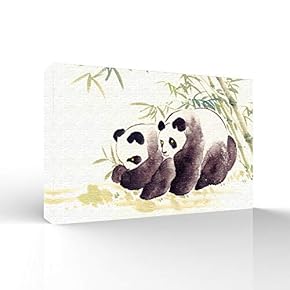 Panda with Bamboo Painting for Bedroom Living Room