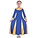 Girl Praise Dance Circle Dress Christian Bell Long Sleeves Liturgical Loose Costume Baptism Holy Communion Party Assumption Day Dresses Kids Junior National Day of Prayer Royal Blue+Gold 7-8 Years