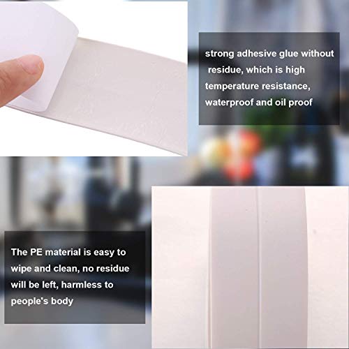 FOCCTS 2pack Bathtub Caulk Strip 1-1/2" x 11' - Almond White Self Adhesive Waterproof PE Caulking Tape for Bathroom Shower Bath Tub Toilet Wall Window Kitchen Sink Sealing