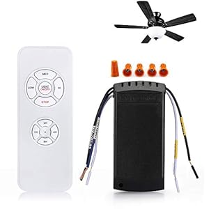 QIACHIP Universal Wireless Ceiling Fan Remote Control kit with 3 Speeds & 4 Timing Setting Fan Pendant lamp Remote…