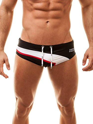 NIT 56100 Pack-Up Boosting Pad Mens Swim Trunk, black, Medium