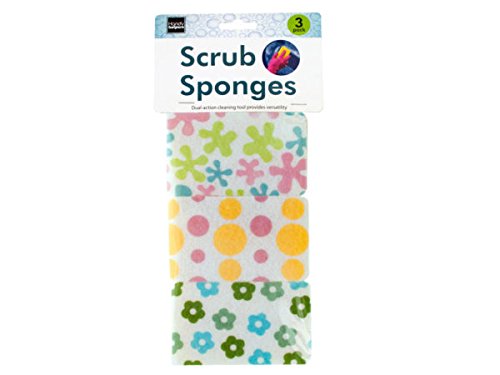 Handy Helpers Floral Print Multi-Purpose Scrub Sponges Set