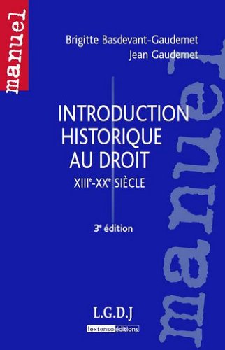 Introduction historique au droit