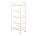SINGAYE 5-Tier Wire Mesh Utility Storage Cart Metal Rolling Rack Metal Basket Shelving Kitchen Bathroom Organization Trolley