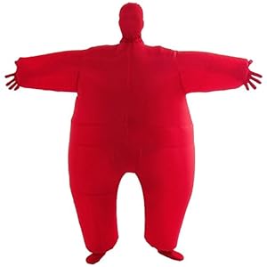 VOCOO Lnflatable Costumes Adult Size Inflatable Body Suits Pants (red)