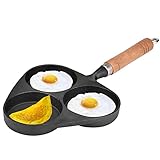 Egg Frying Pan 3 Mold Cast Iron Omelette Egg Burger Fried Egg Pot Pancake Pan Fr