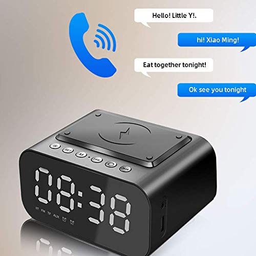 【Upgrade】 Canbrake Digital Clock Radio with Battery Backup,Bluetooth Speaker FM Clock Radio